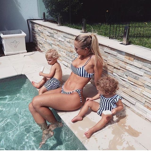 Women's Navy Stripe Bikini