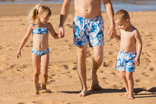 Boys Blue Palm Swim Shorts