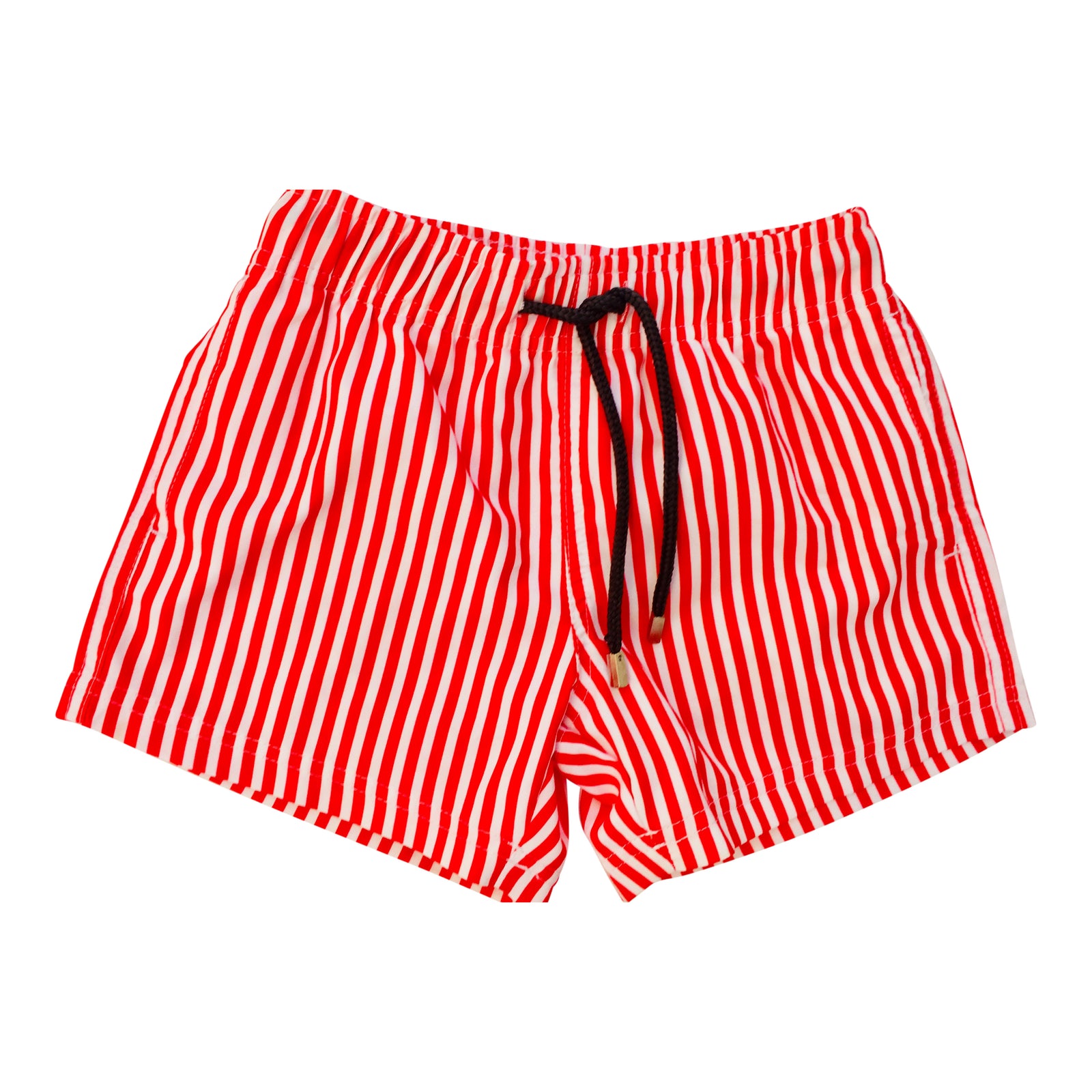 Boys Red Stripe Swim Shorts