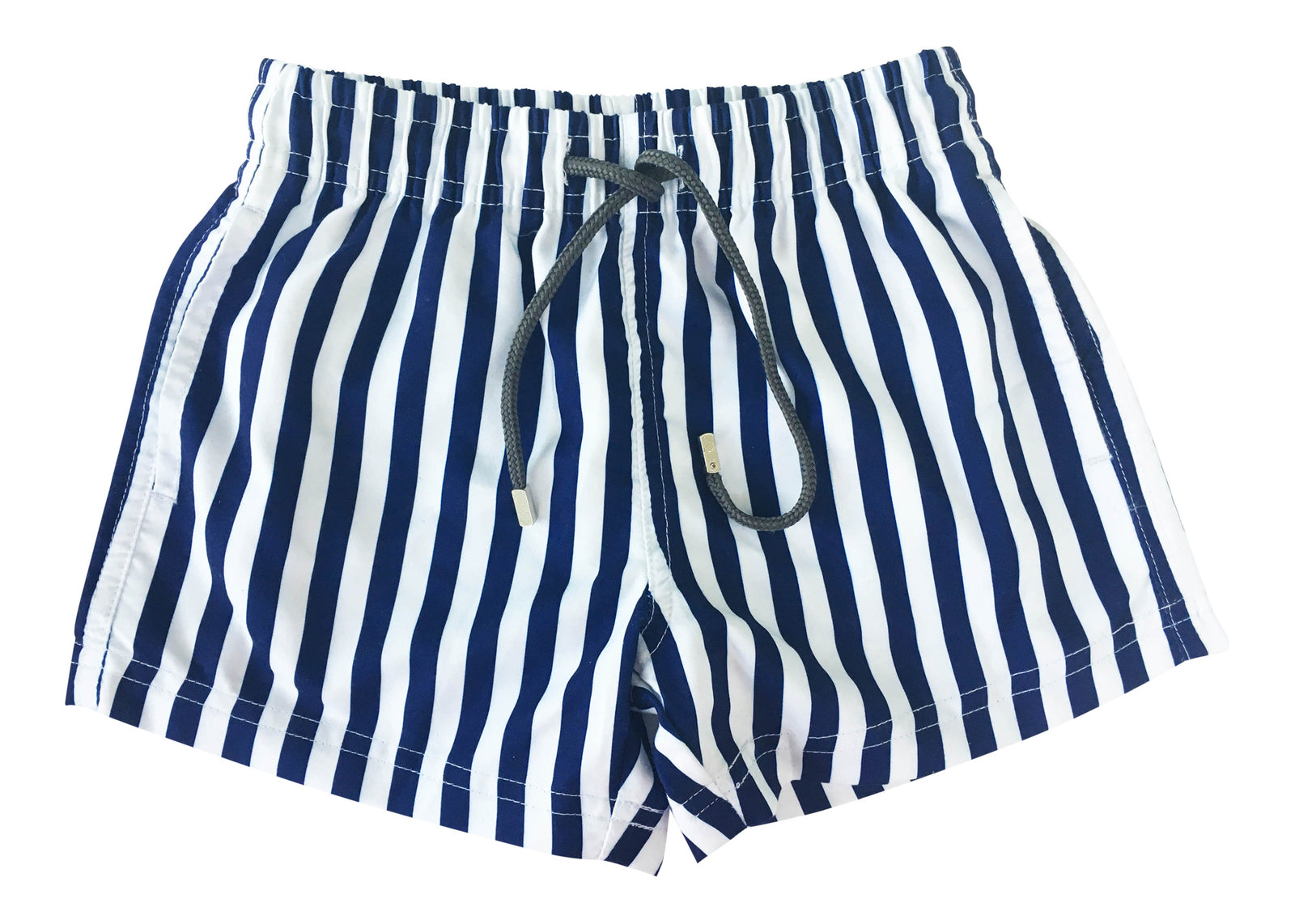 Boys Navy Stripe Swim Shorts
